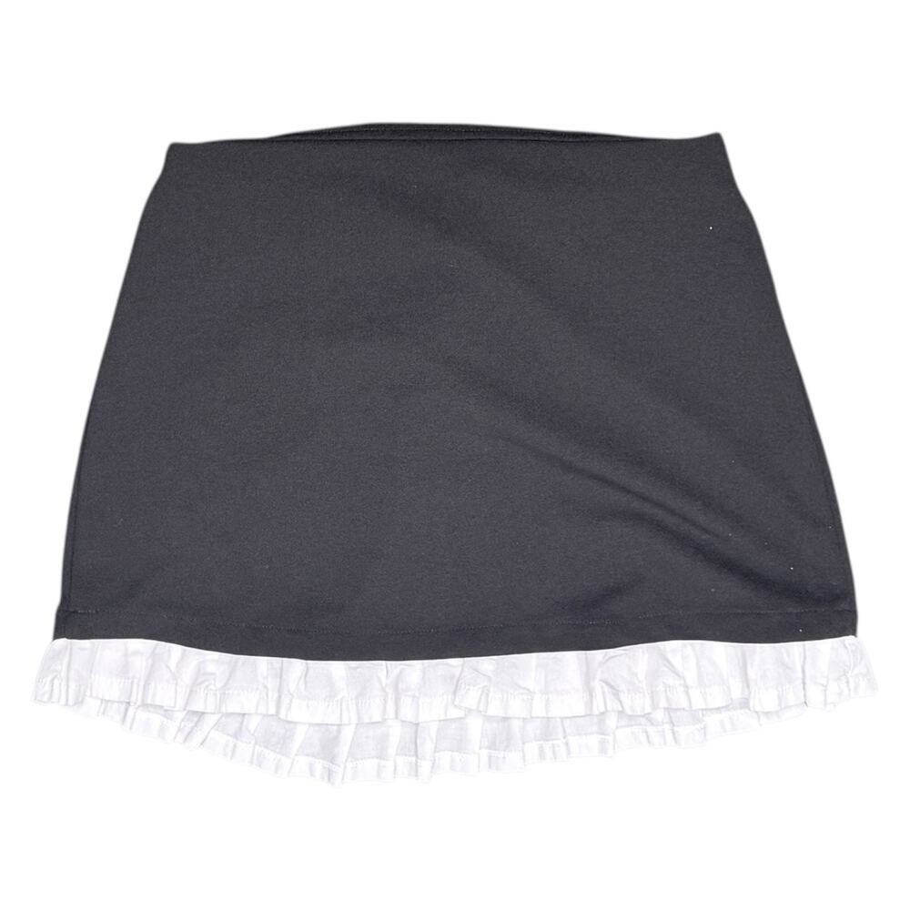 YESFASHION Women's Ruffle Mini Skirt High Waisted